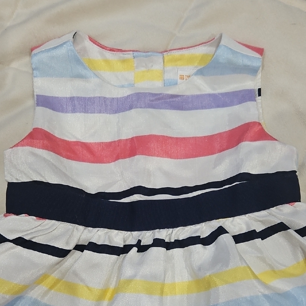 Gymboree Multicolor Striped Satin Dress - Picture 3 of 6